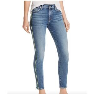 7FAMK Luxe Vintage Ankle Skinny Jeans Light Medium Wash Plus 33 Capsule Easy